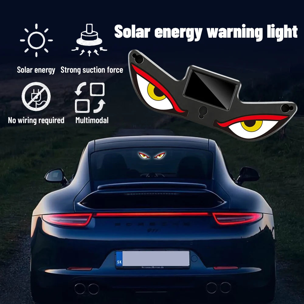 Néon LED Solaire Voiture "Demon Eye" - Sans Fil, Rechargeable USB