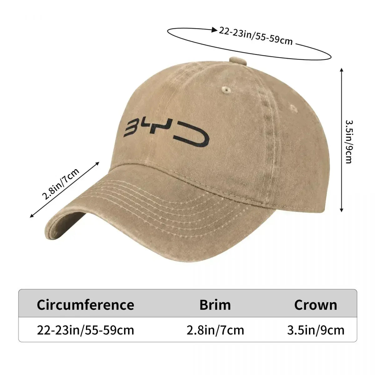 Casquette BYD Logo Auto Délavée - Style Trucker Fashion Unisexe