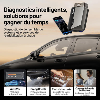 TOPDON Carpal-A Bluetooth Valise Diagnostic Auto pour iOS et Android