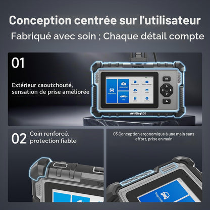 TOPDON AD500 Valise Diagnostic Auto AVCE 4 systèmes et 6 Réinitialisation