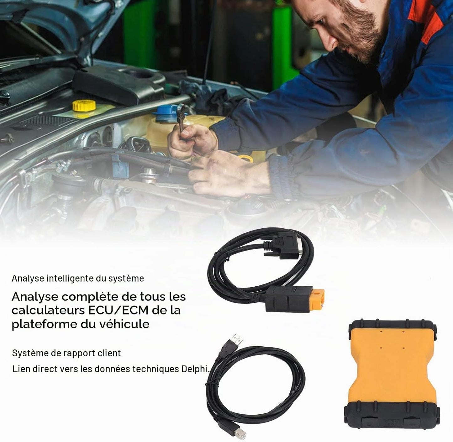 Lecteur de Code OBD2 pour DS150 V9 VCI 150E TCS OBD2 Scanner de Diagnostic Double Carte Multifonction Outil de Diagnostic de Voiture Accessoires de Voiture pour Hommesrs Voiture