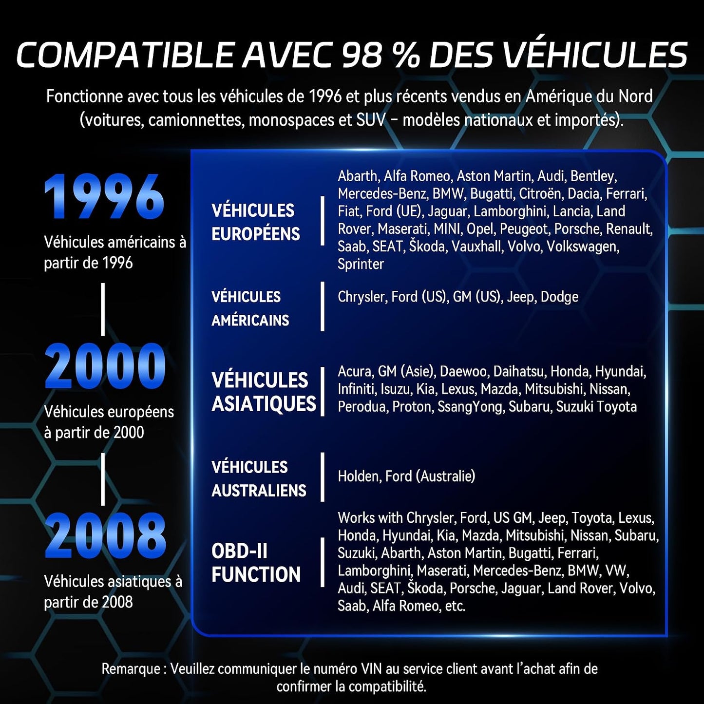 KONNWEI Valise Diagnostic Auto Multimarque OBD2, OBD2 Diagnostic Français, Valise Voiture Diagnostic Francais, Lecteur de Codes de Panne Moteur, pour Tous Les VéHicules OBDII AprèS 2003