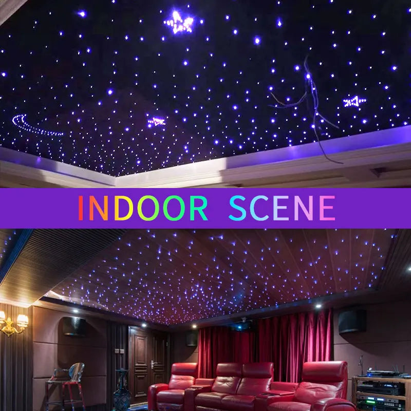 Plafonnier Ciel Étoilé LED 6W à Fibre Optique - Décoration Toit Habitacle