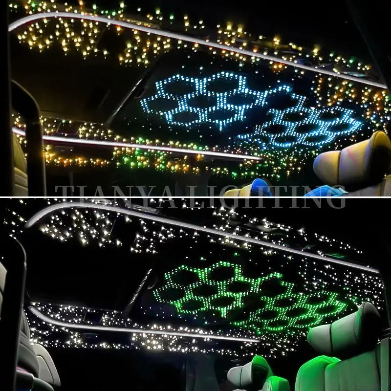 Plafonnier Ciel Étoilé LED 20W à Fibre Optique - Double Tête Indépendante