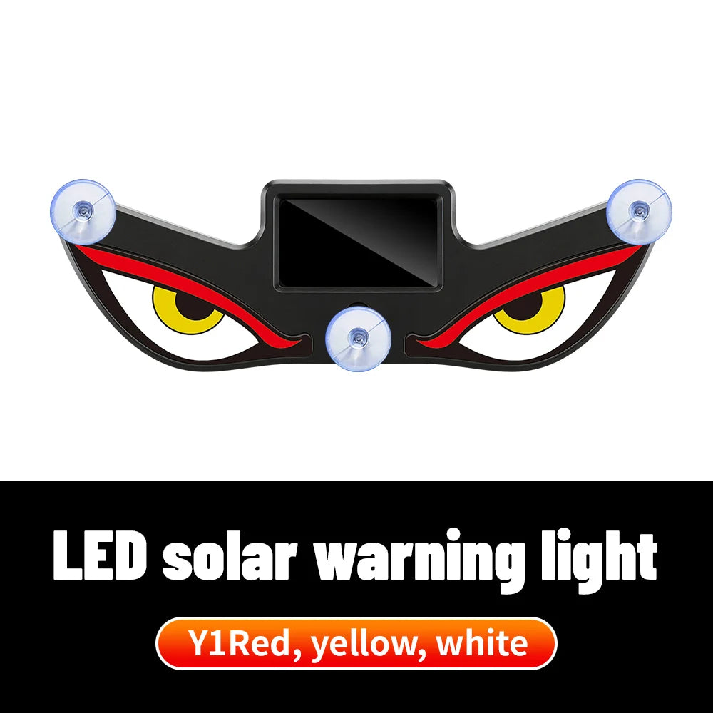 Néon LED Solaire Voiture "Demon Eye" - Sans Fil, Rechargeable USB