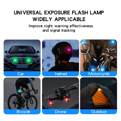 Lot de Stroboscopes LED sans Fil pour Voiture - Éclairage d&