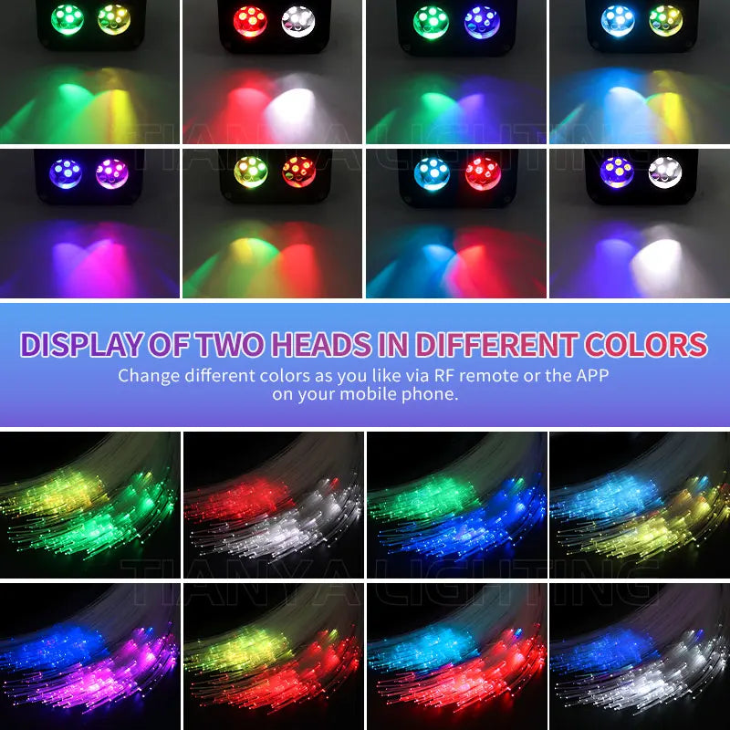 Plafonnier LED Ciel Étoilé 20W à Fibre Optique - Effet Météores et Musique