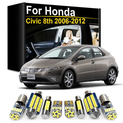 Kit LED Intérieur 8 Pièces pour Honda Civic 8 MK8 (2006-2011) - Sans Erreur Canbus