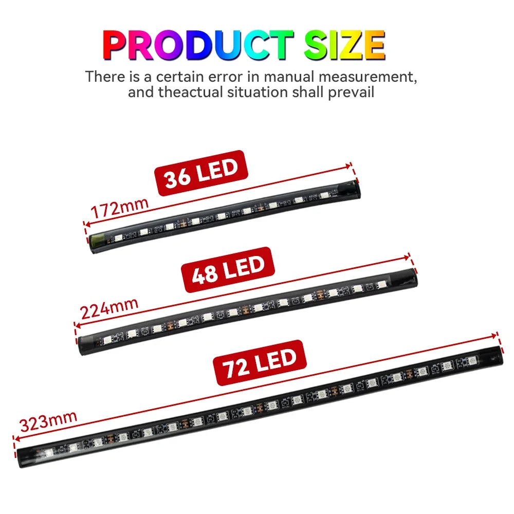 Néon LED Pieds Voiture 36/48/72 LED - Ambiance RGB avec Télécommande et Application