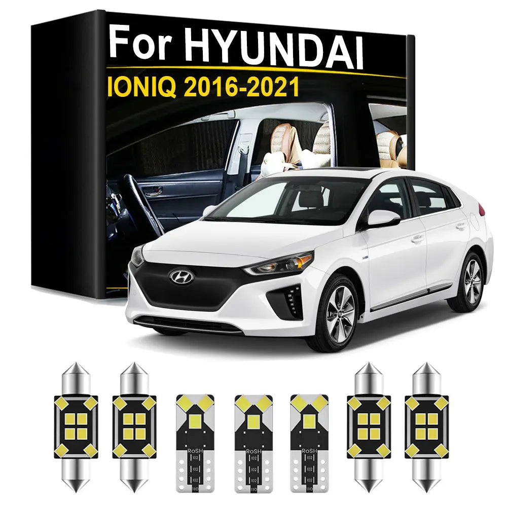 Kit LED Intérieur pour Hyundai IONIQ (2016-2020) - Canbus Plafonnier Coffre Plaque