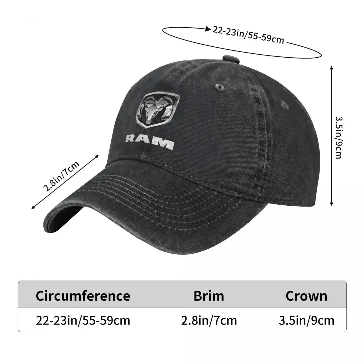 Casquette Vintage Style Pick-up Américain - Denim Délavé Snapback Unisexe