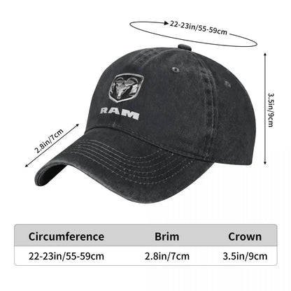 Casquette Vintage Style Pick-up Américain - Denim Délavé Snapback Unisexe