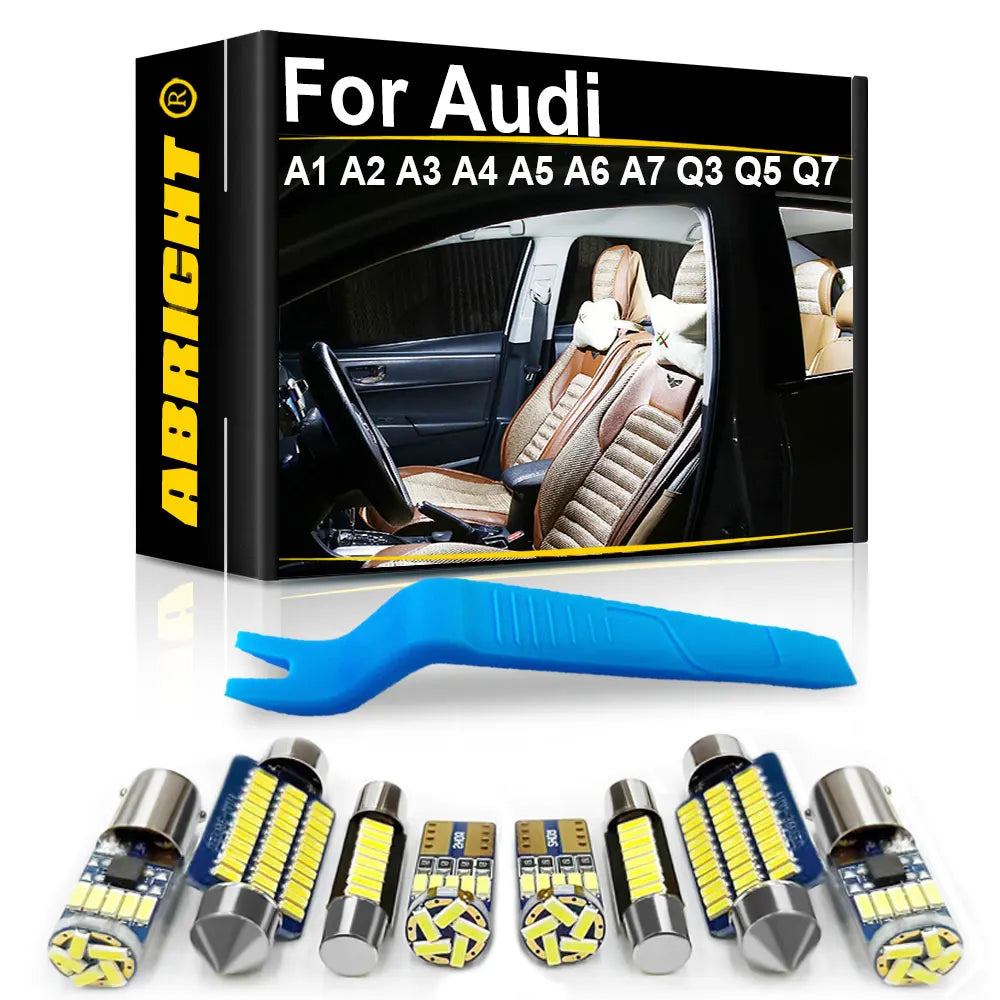 Kit LED Intérieur Canbus pour Audi A3/A4/A5/A6/A7/A8/A1/A2/Q3/Q5/Q7 - Toutes Générations