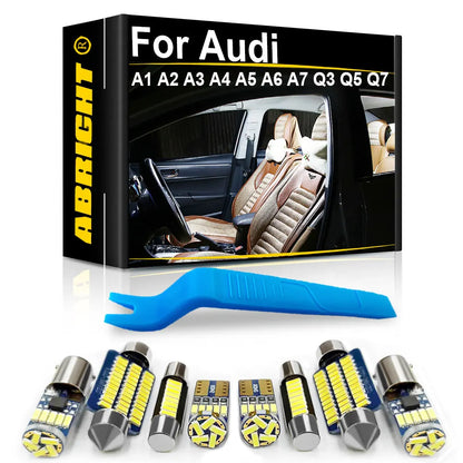 Kit LED Intérieur Canbus pour Audi A3/A4/A5/A6/A7/A8/A1/A2/Q3/Q5/Q7 - Toutes Générations