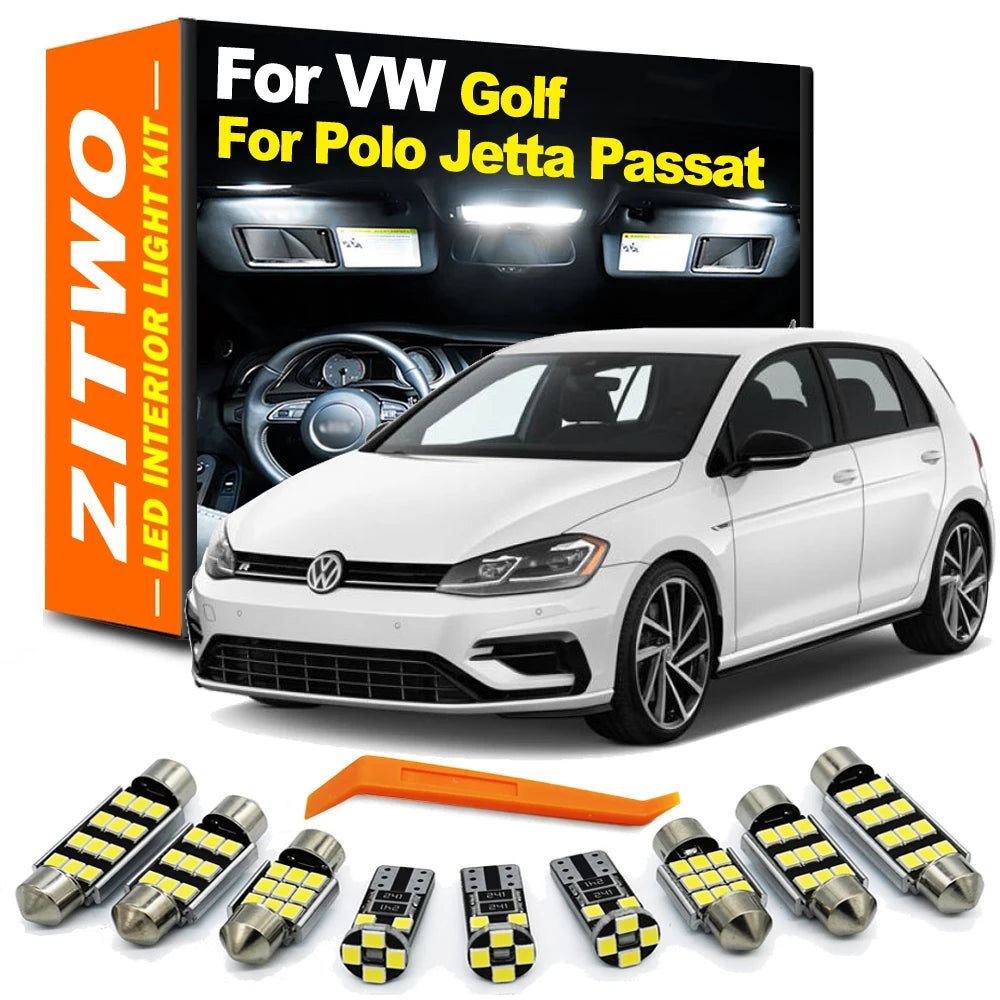 Kit LED Intérieur Canbus pour VW Golf 3-7/Jetta/Passat/CC/Polo - Multi-modèles