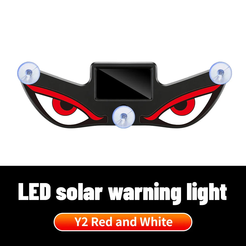 Néon LED Solaire Voiture "Demon Eye" - Sans Fil, Rechargeable USB