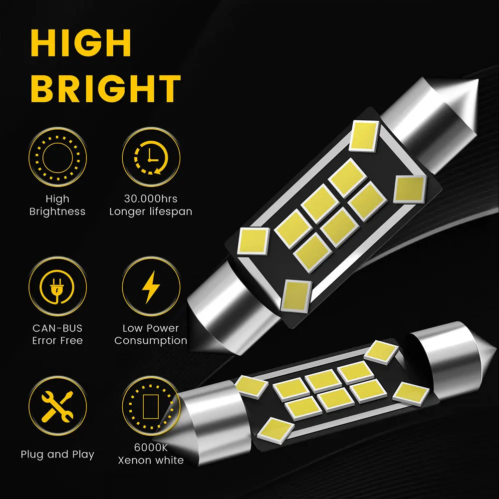 Kit LED Intérieur pour Hyundai Kona (2017-2021) - Canbus Plafonnier Coffre Plaque