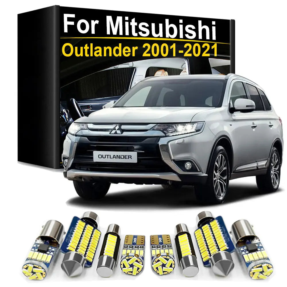 Kit Ampoules LED Intérieur pour Mitsubishi Outlander MK1/2/3 (2001-2021)