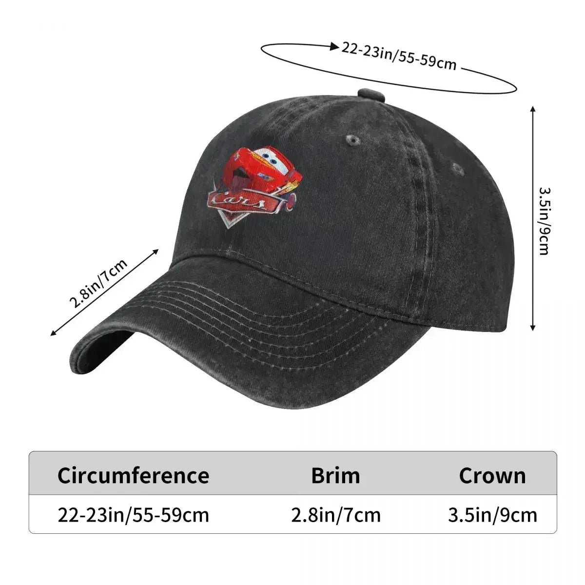 Casquette Voiture de Course "Lightning" Délavée - Style Hip Hop Casual