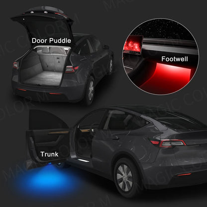 Éclairage LED Bas de Porte pour Tesla Model 3/Y/S/X - Ambiance Auto Décorative