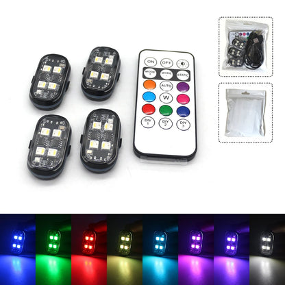 Lot de Stroboscopes LED sans Fil pour Voiture - Éclairage d&