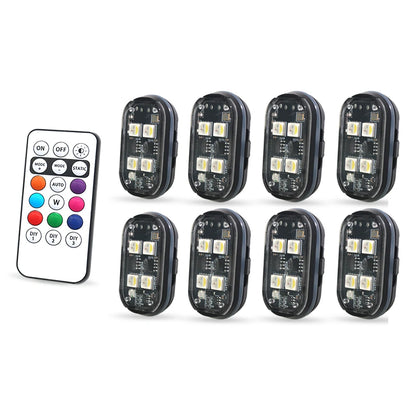 Lot de Stroboscopes LED sans Fil pour Voiture - Éclairage d&