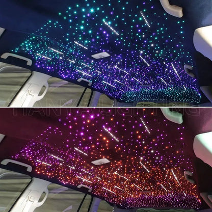 Plafonnier LED Ciel Étoilé 20W à Fibre Optique - Effet Météores et Musique