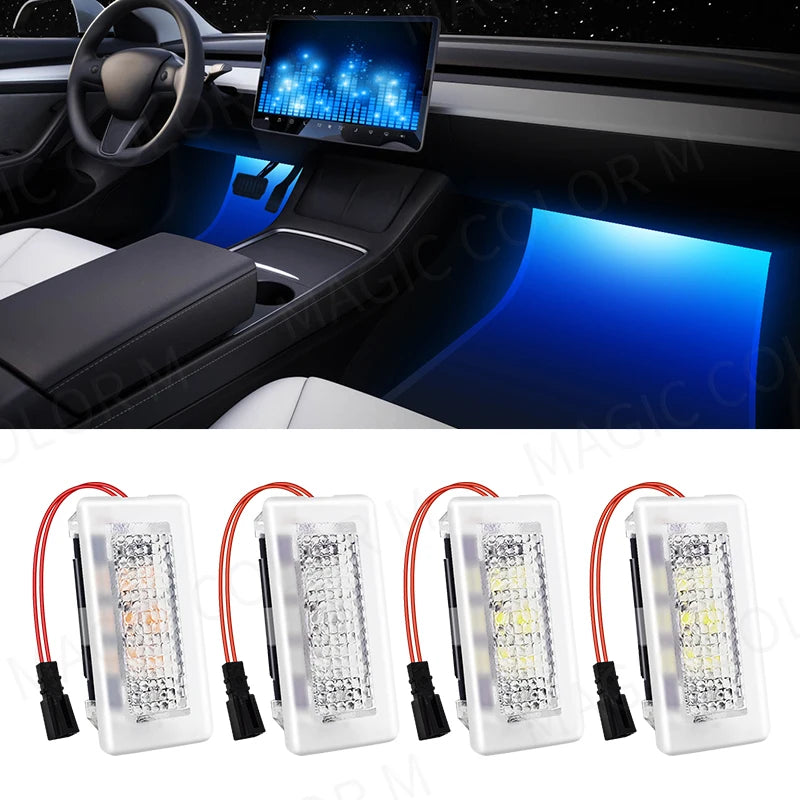 Éclairage LED Bas de Porte pour Tesla Model 3/Y/S/X - Ambiance Auto Décorative