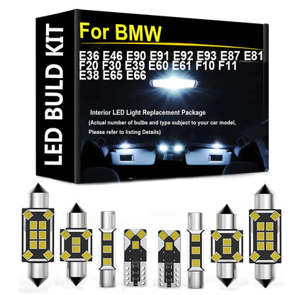 Kit LED Intérieur Canbus pour BMW Série 3/5 - E36 E46 E90 E60 F10 F30 et Plus