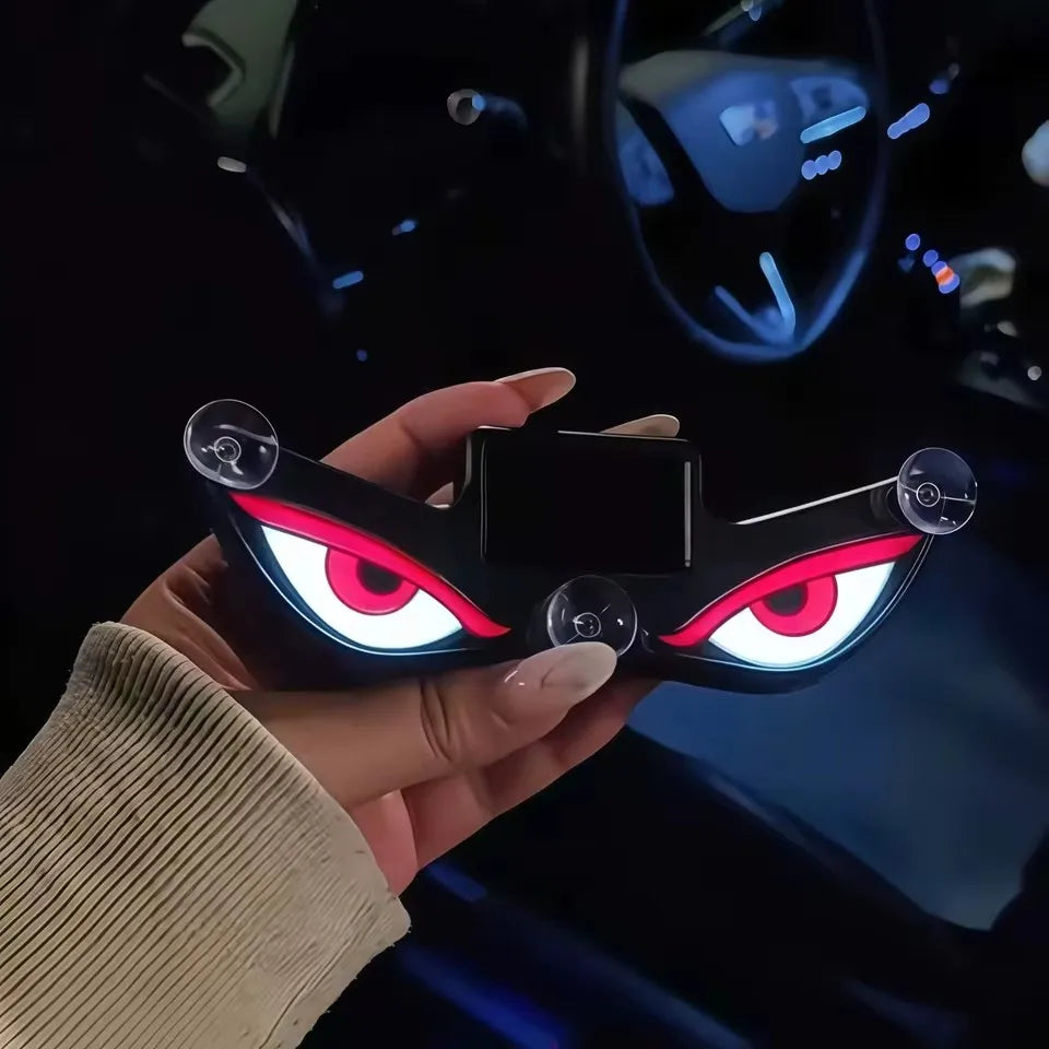 Néon LED Solaire Voiture "Demon Eye" - Sans Fil, Rechargeable USB