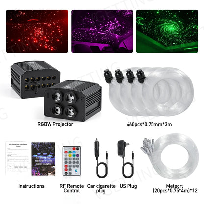 Plafonnier Météores RGBW 4 Ports - Ciel Étoilé LED avec Application et Télécommande